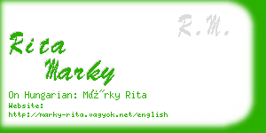 rita marky business card